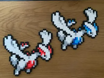 Pokémon z koralików do prasowania – Shiny Lugia
