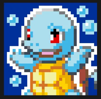 Pokémon z koralików do prasowania – Squirtle