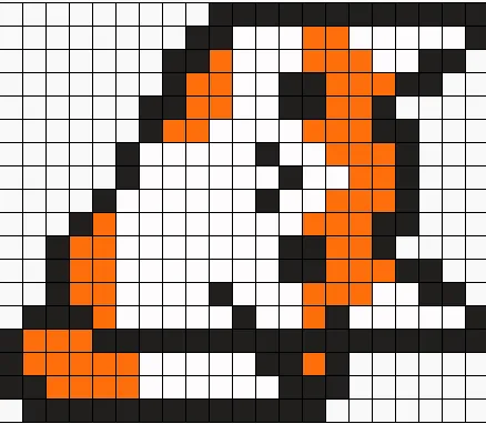 Lis z koralików do prasowania – Zabawny lis Derpy