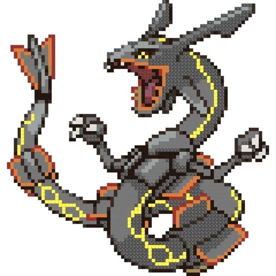 Rayquaza z koralików do prasowania – inspiracja 9