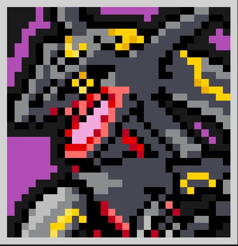 Rayquaza z koralików do prasowania – Czarny Rayquaza
