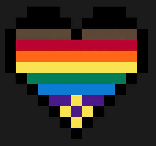 Tęcza z koralików do prasowania – Tęczowe serce LGBT+