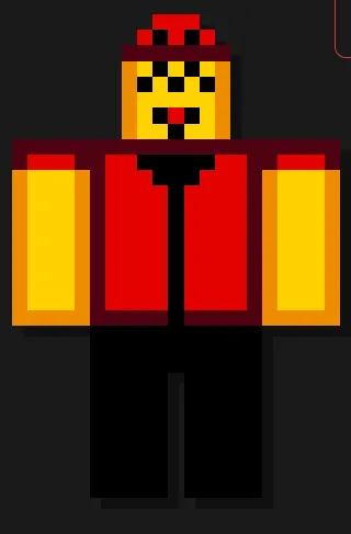 Roblox z koralików do prasowania – Pizza Guy z Robloxa