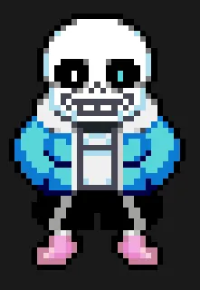 Szkielet z koralików do prasowania – Sans (Undertale)