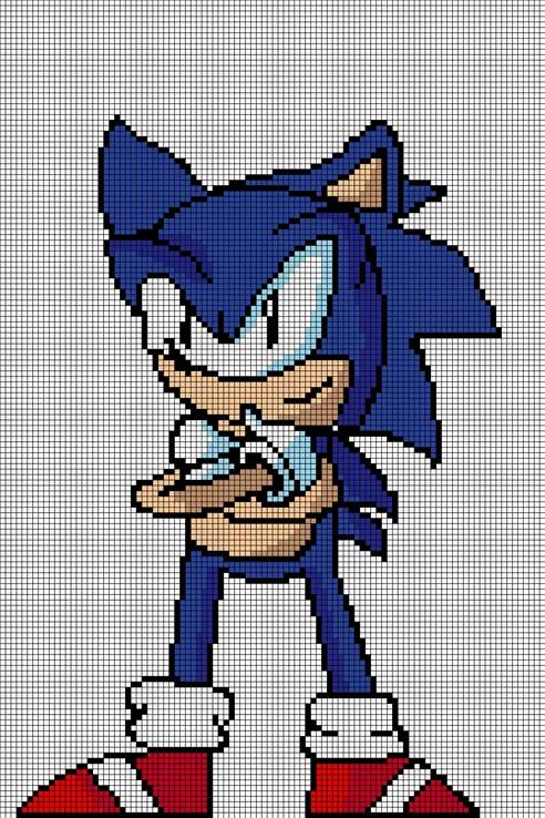 Sonic z koralików do prasowania – Sonic z serialu Sonic Underground