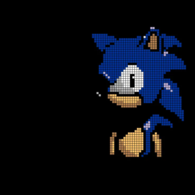 Sonic z koralików do prasowania – Sonic