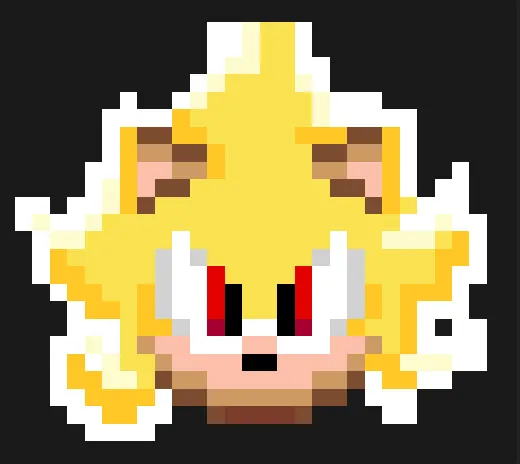 Sonic z koralików do prasowania – Super Sonic