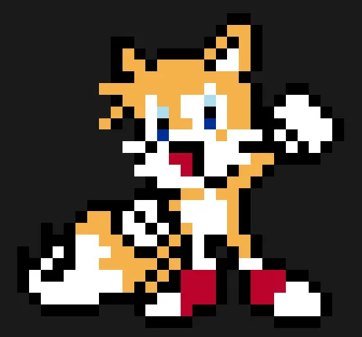 Sonic z koralików do prasowania – Tails – Sonic the Hedgehog