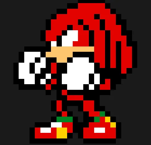 Sonic z koralików do prasowania – Knuckles – Sonic the Hedgehog