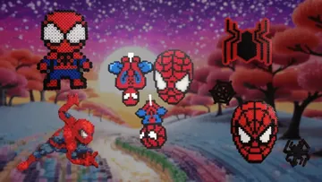 Spider-Man z koralików do prasowania