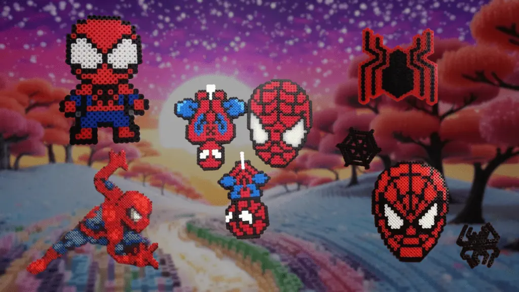 Spider-Man z koralików do prasowania