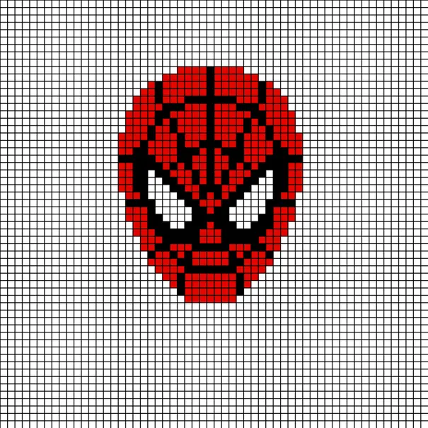 Spider-Man z koralików do prasowania – Maska Spider-Mana