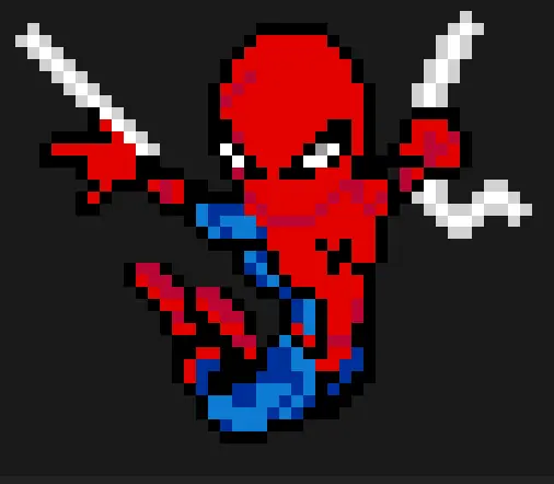 Spider-Man z koralików do prasowania – Spider-Man w locie na pajęczynie