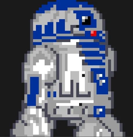 Star Wars z koralików do prasowania – R2-D2