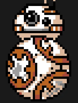 Star Wars z koralików do prasowania – BB-8