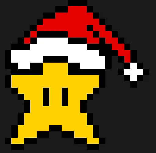 Gwiazdy z koralików do prasowania – Gwiazdka w świątecznej czapce – Mario Bros