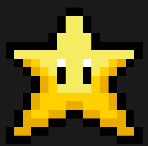 Gwiazdy z koralików do prasowania – Pikselowa gwiazdka z Mario Bros