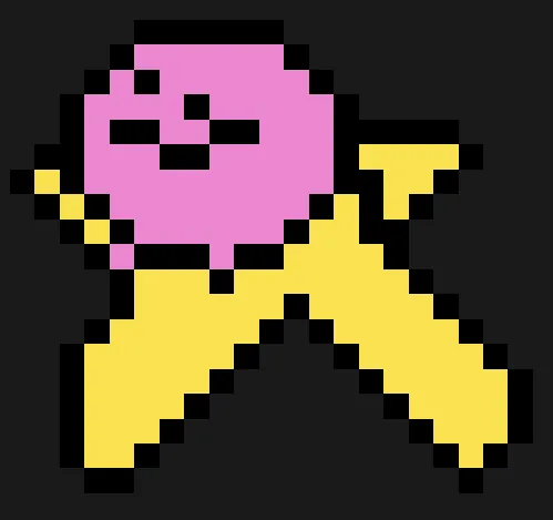 Gwiazdy z koralików do prasowania – Kirby na swojej gwiazdce