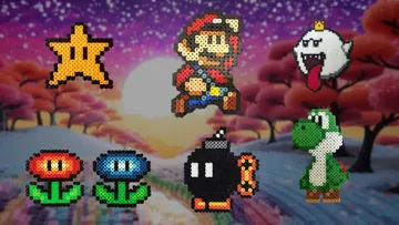 Super Mario z koralików do prasowania