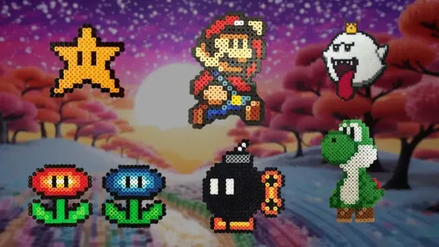 Super Mario z koralików do prasowania
