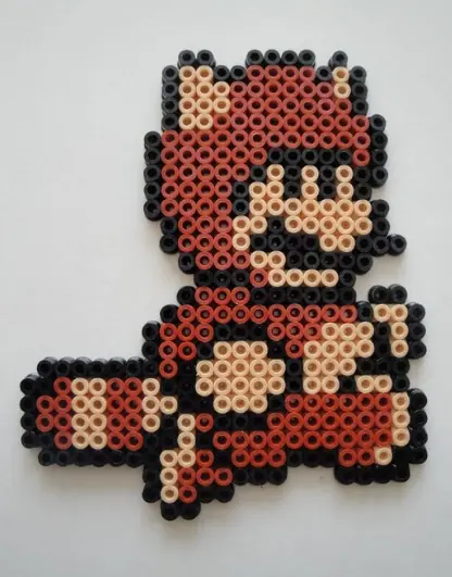 Super Mario z koralików do prasowania – Super Mario Tanooki