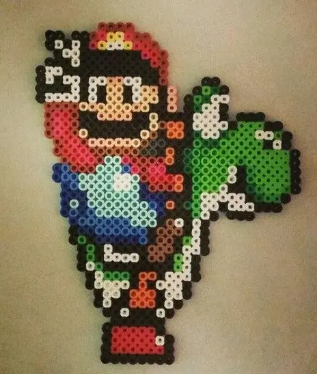 Super Mario z koralików do prasowania – Mario Bros i Yoshi