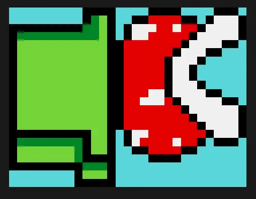 Super Mario z koralików do prasowania – Roślina pirania – Mario Bros