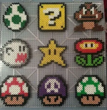 Super Mario z koralików do prasowania – Kostki Mario Bros