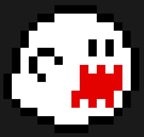 Super Mario z koralików do prasowania – Duch Boo – Mario Bros