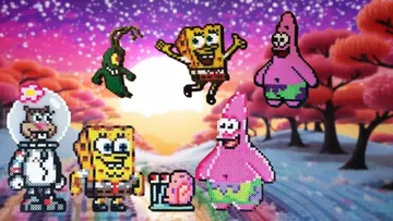 SpongeBob z koralików do prasowania