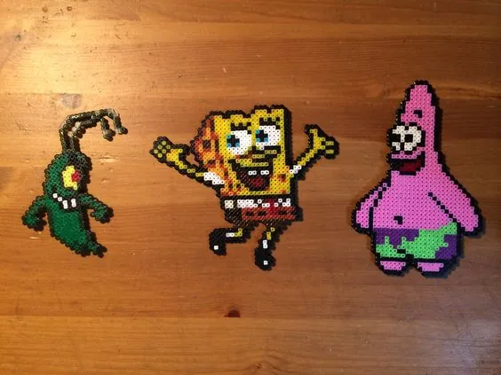 SpongeBob z koralików do prasowania – inspiracja 7