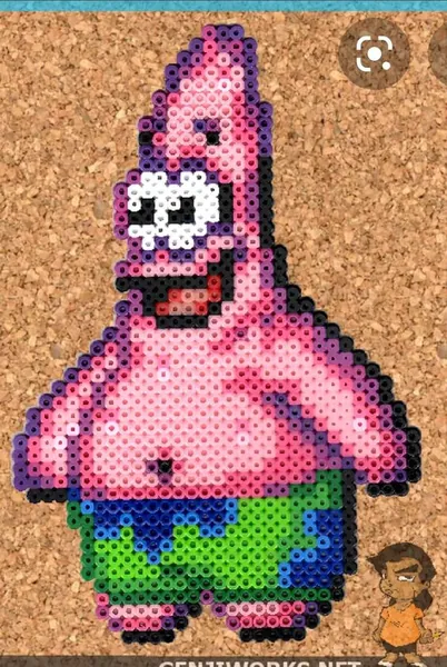 SpongeBob z koralików do prasowania – inspiracja 10