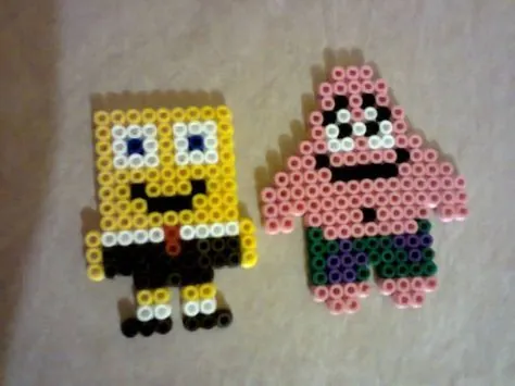 SpongeBob z koralików do prasowania – inspiracja 12