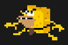 SpongeBob z koralików do prasowania – SpongeBob jaskiniowiec