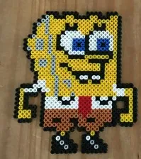 SpongeBob z koralików do prasowania – Wesoły SpongeBob
