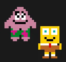 SpongeBob z koralików do prasowania – SpongeBob Kanciastoporty i Patryk Rozgwiazda