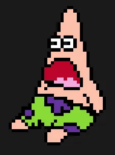 SpongeBob z koralików do prasowania – Zaskoczony Patryk Rozgwiazda