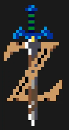Miecze z koralików do prasowania – Master Sword z literą Z (Zelda)