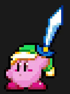 Miecze z koralików do prasowania – Kirby z mieczem