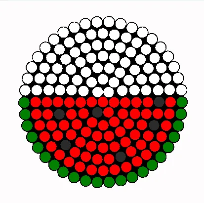 Arbuz z koralików do prasowania – Średni arbuz