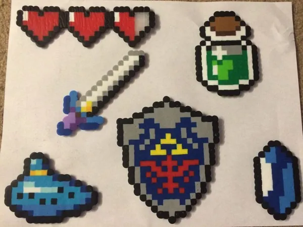 Zelda z koralików do prasowania – inspiracja 6