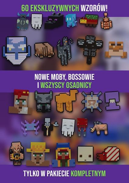 Wzory Minecraft na koraliki do prasowania – Komplet