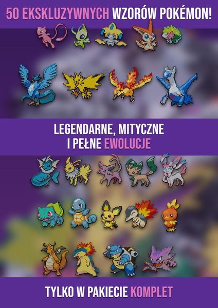 Wzory Pokémon na koraliki do prasowania – Komplet